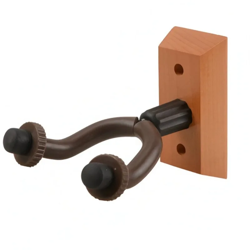 Rubber Hardwood Guitar Hanger Stable Durable Rotatable Adjustable Wall-mounted Violin Hanger Musical Instrument Accessories