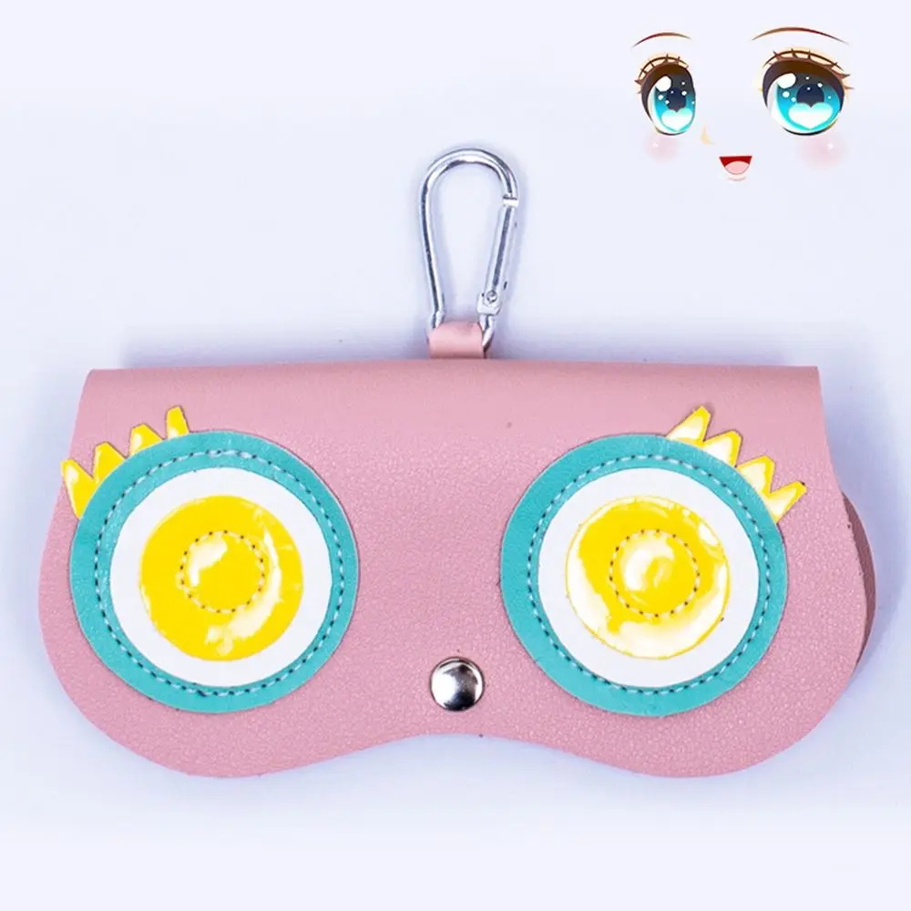Qutzzmnd INS Cartoon Glasses Bag Women Portable Sun Eye Glasses Box PU Leather Eyewear Case Sunglasses Protection Bags image 5