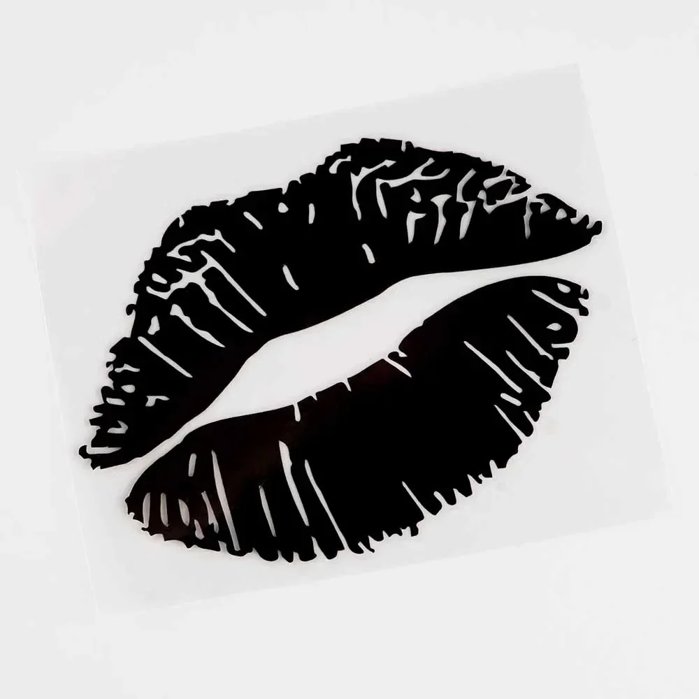 1Pc Cute Kiss Marks Car Sticker, Stylish PVC Vinyl Decal Cover Scratches for Car Exterior Motorcycle Auto Accessories