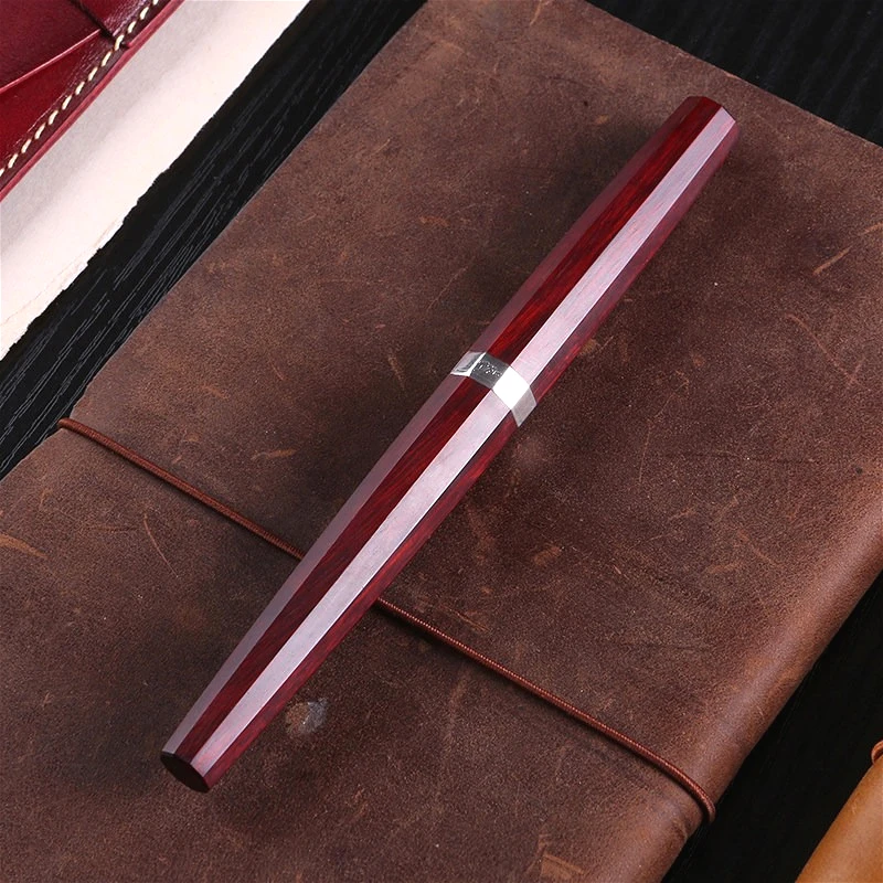 Best Sale BALAOYE Handcrafted Rosewood Grain Fountain Pen Italian Briar Wood with German Schmidt 0.5F Nib Collection Writing Pen