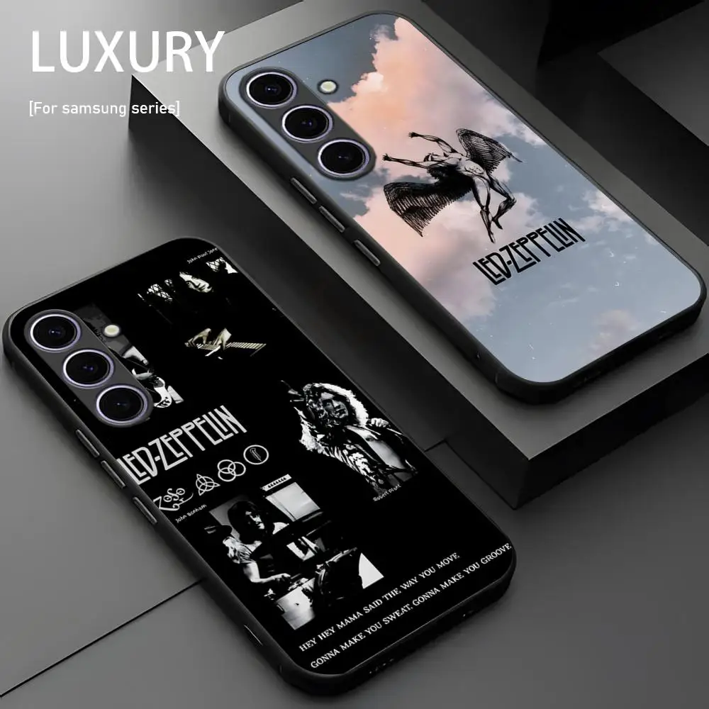 Band L-led Z-zeppelin ROCK Phone Case For Samsung Galaxy S25 S24 S23 S22 S21 S20 Plus Ultra Note20 Soft Black