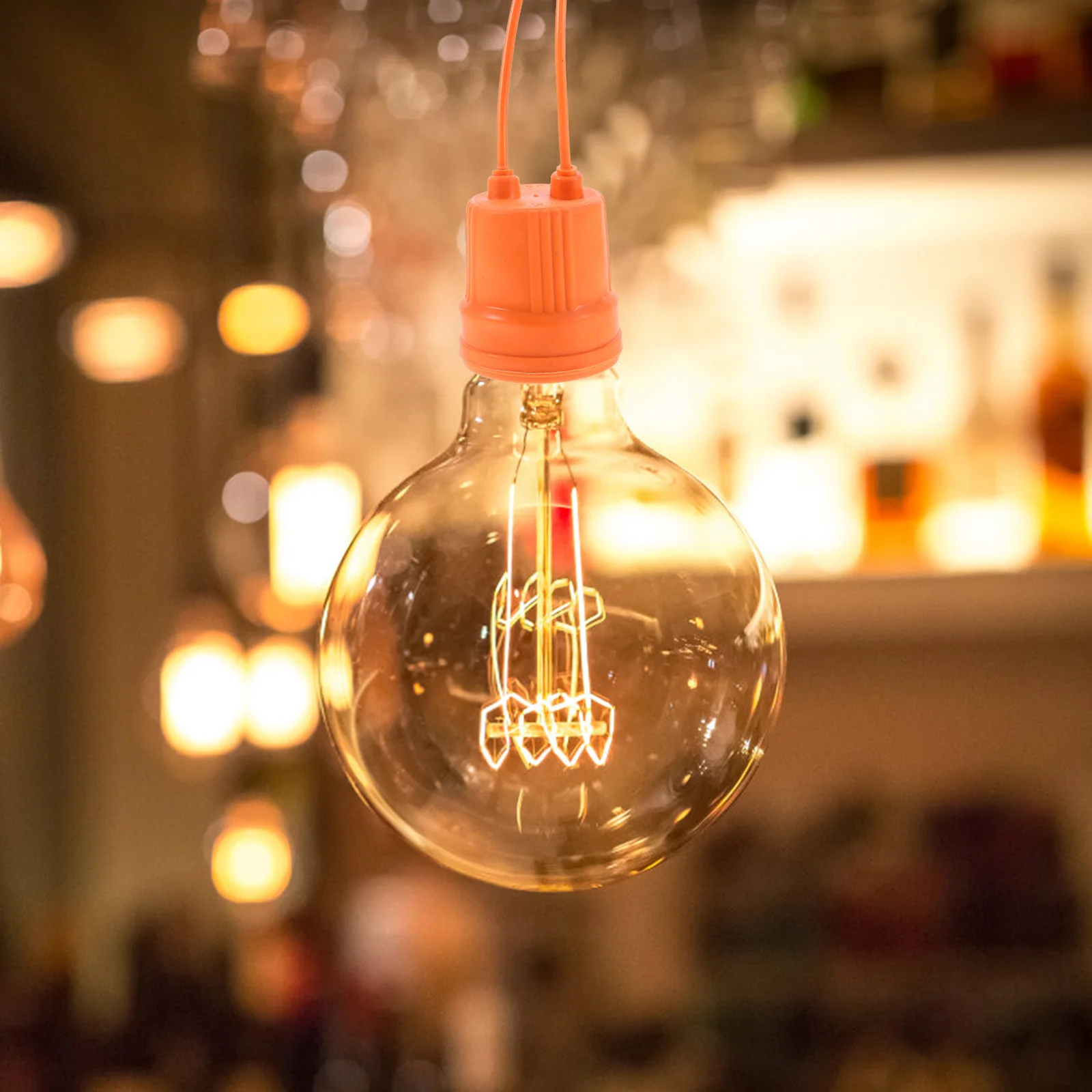 

8pcs Waterproof Lamp Socket High Temperature Resistant Pvc Ceramic Screw Base For Ceiling Chandelier Wall Light Bulb Holder