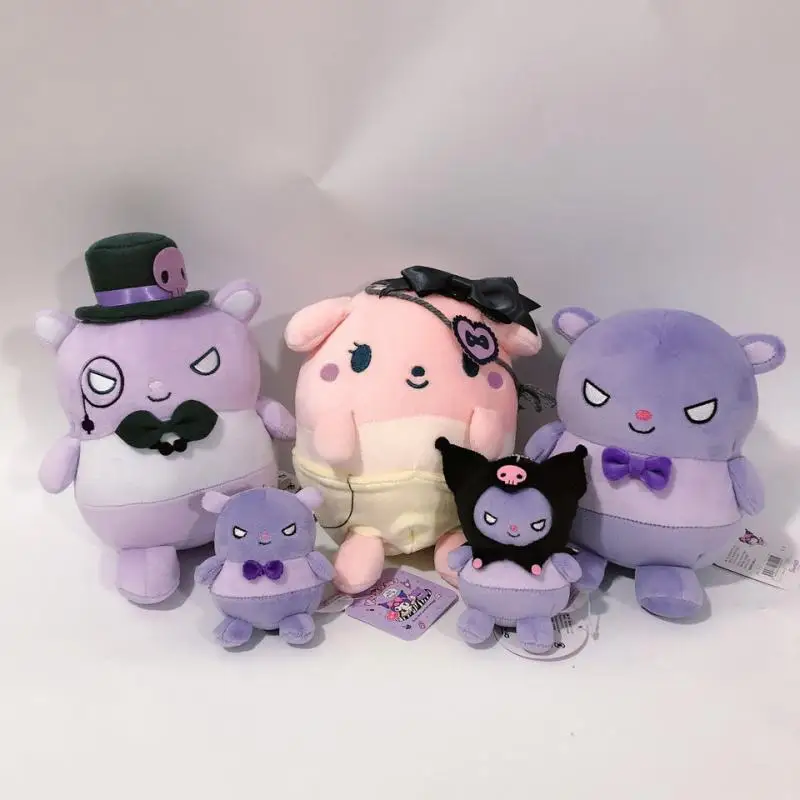 

Sanrio Plush Toys Kawaii Kuromi Baku Dolls Creative Periphery Soft Stuffed Birthday Gifts for Cute Girls Accompanying Children