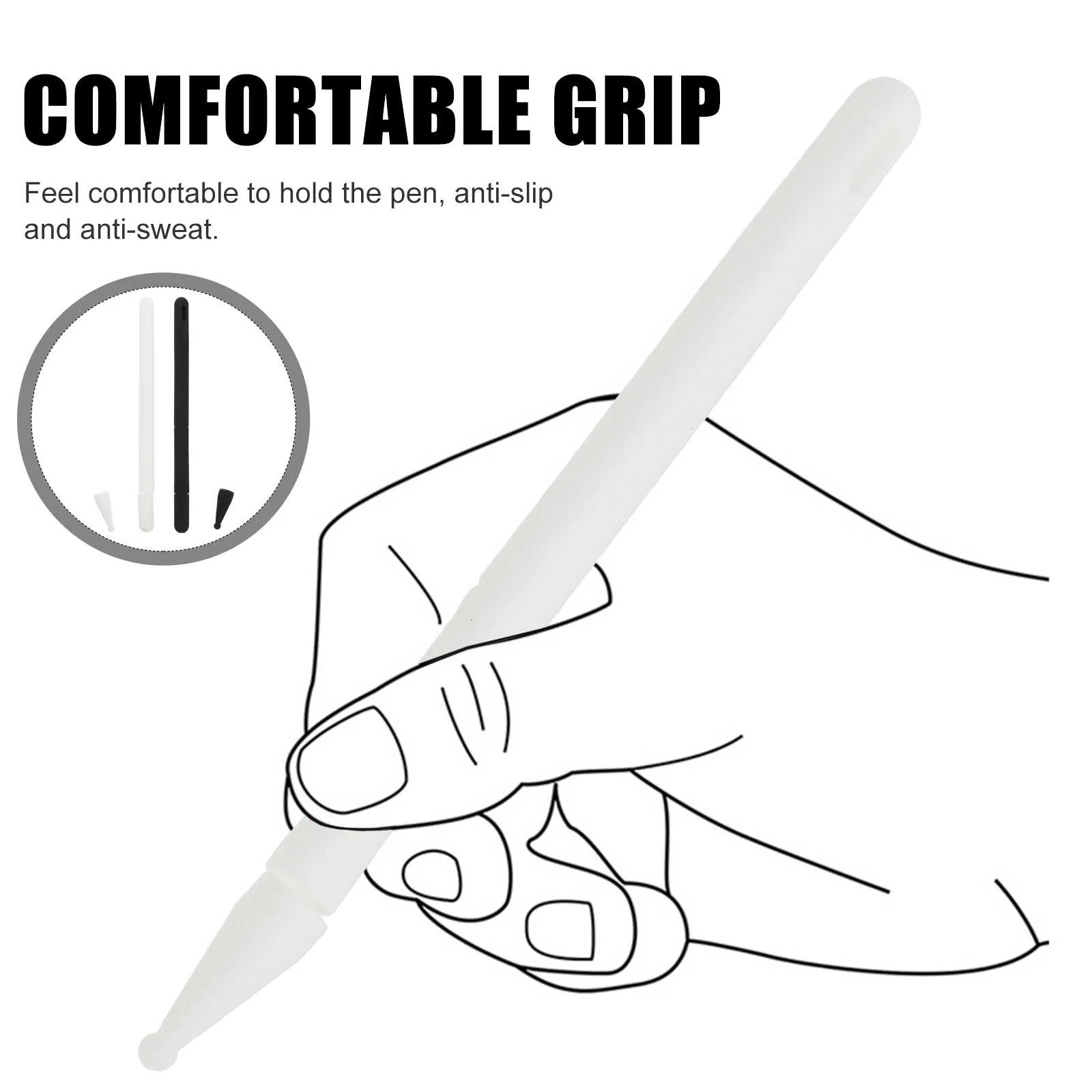 

2pcs Silicone Pen Covers Anti Skid Protectors For Pencil 2 Protective Sleeve Stylus Accessories Durable Pen Cover Non Slip