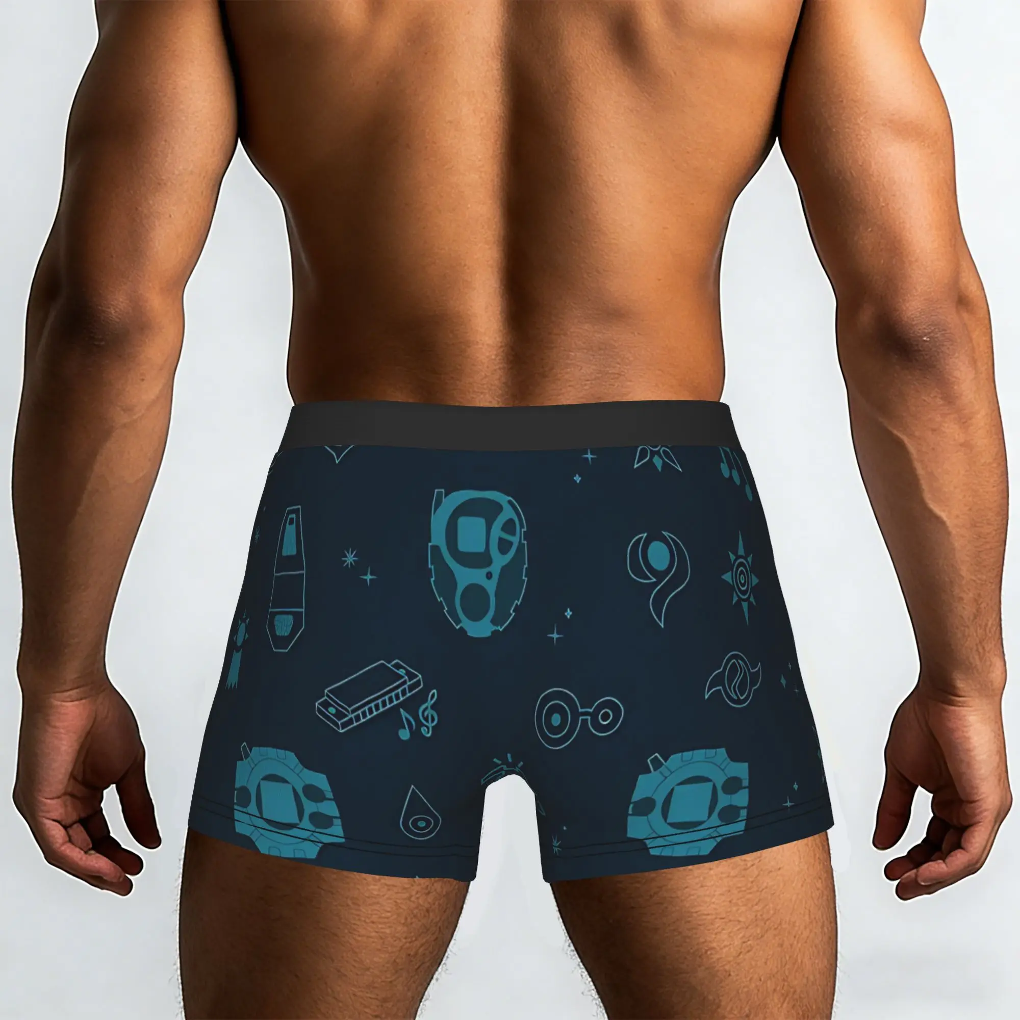 Digimon Adventures Pattern  Bandai Digimon Underpants Homme Panties Men's Underwear Print Shorts Boxer Briefs