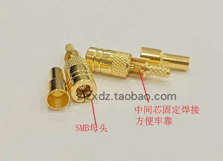 RF Pure Copper Gold-plated SMB-KY-1.5 Female Window Type RG174RG316 Cable Coaxial Connector