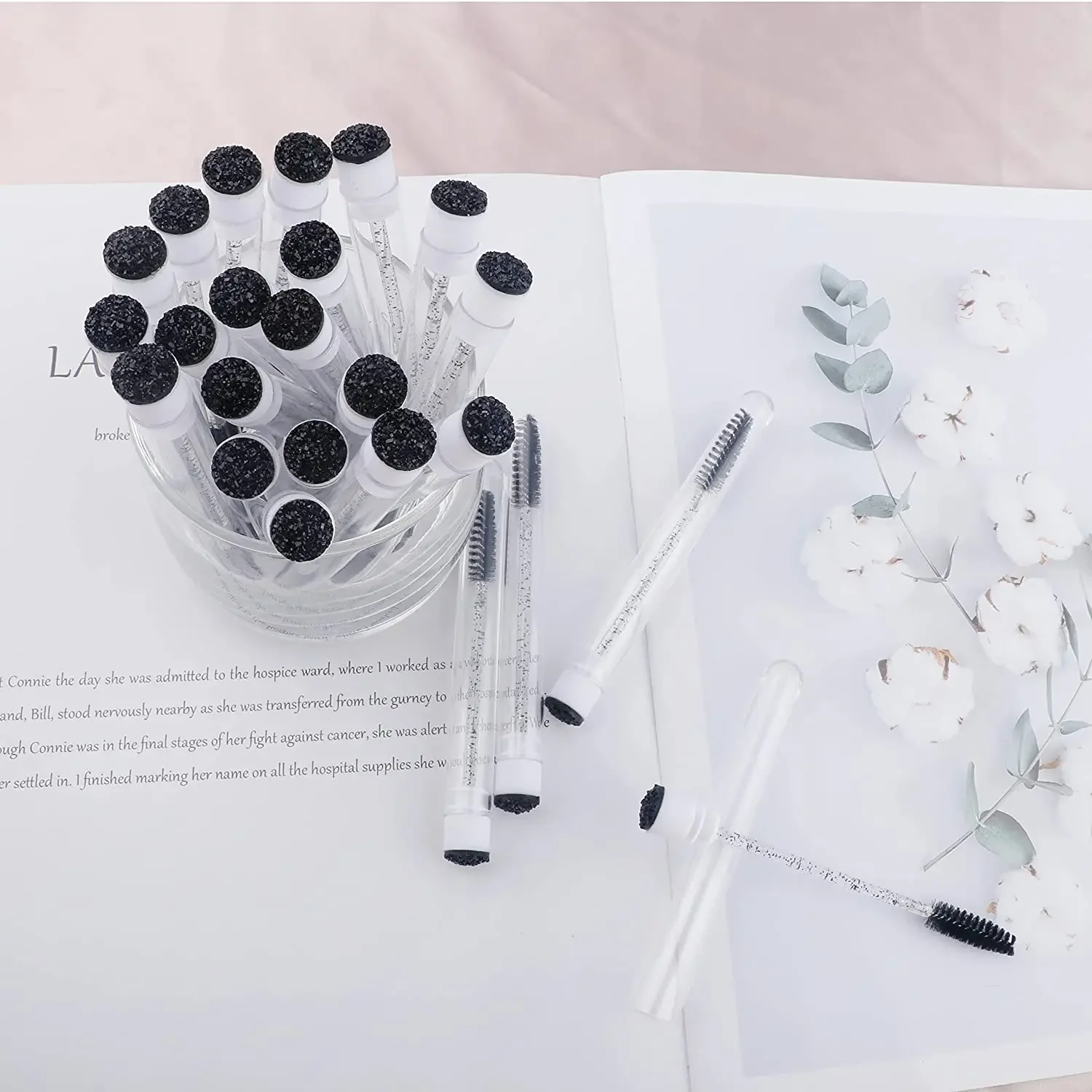 50pcs Tube for Eyelash Extension Disposable Mascara Wands Eyebrow Brush Applicator EyeLash Brushes Reusable Eyelashes Brush