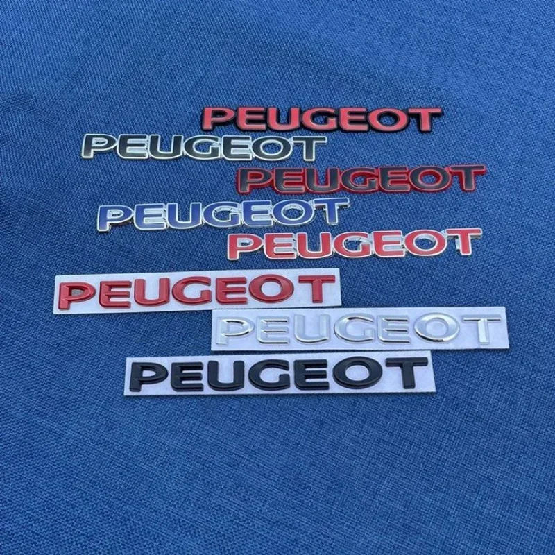 Car Rear Trunk Emblem Sticker Auto Tail Letter Badge for Peugeot 106 108 206 207 208 301 307 308 407 408 508 2008 3008 5008