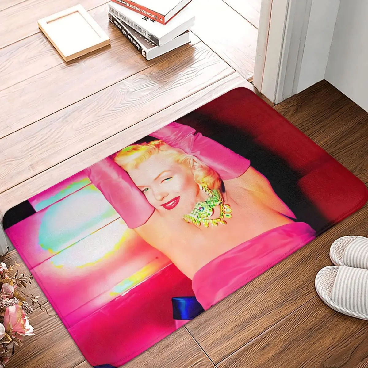 Light Pink Marilyn Monroe Sex Goddess Anti-Slip Rug Doormat Bath Mat Hallway Carpet Bedroom Decor