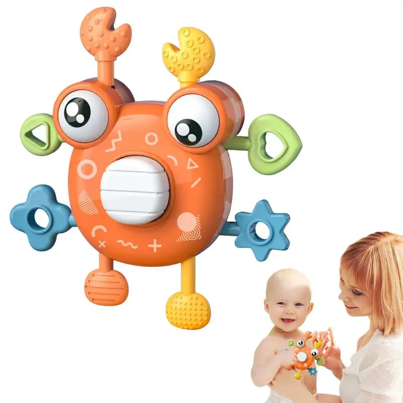 

Baby Rattle Toys Hand Finger Press Push Pull Toys STEM Montessori Educational Preschool Learning Toys Baby Rattle Toys For