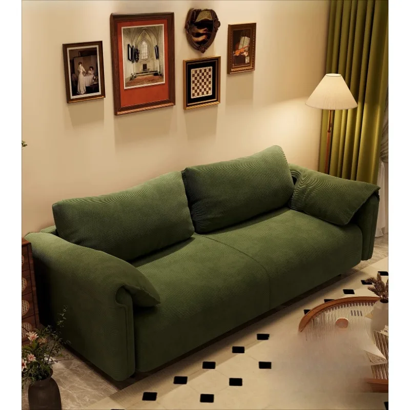 

Sofa Living Room Small Apartment Rental Room Bedroom Double Triple Elephant Ears Lazy Straight Row Fabric Sofa New