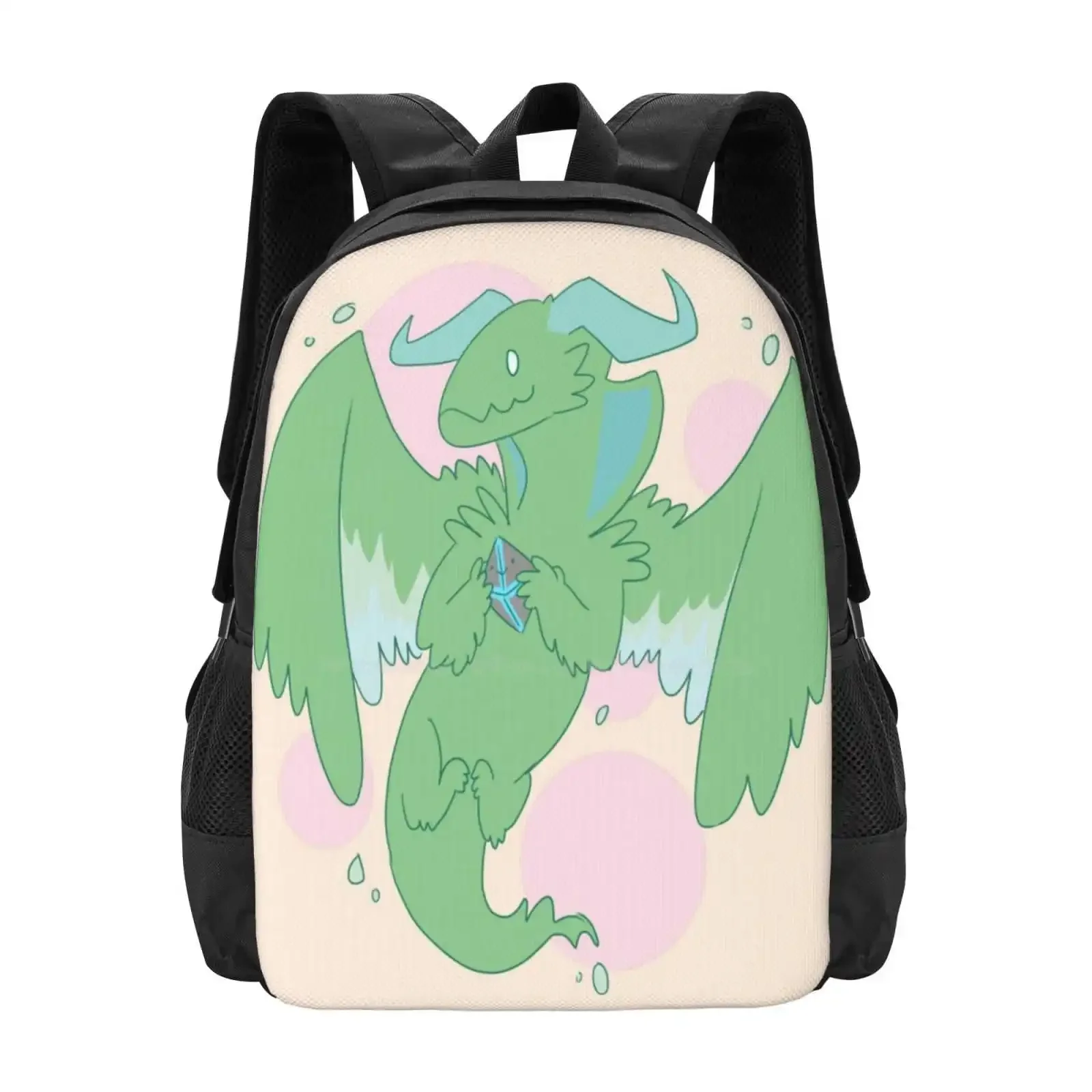

Dragon Protector Large Capacity School Backpack Laptop Bags Ugin Dragon Cool Cute Chibi Kawaii Aww