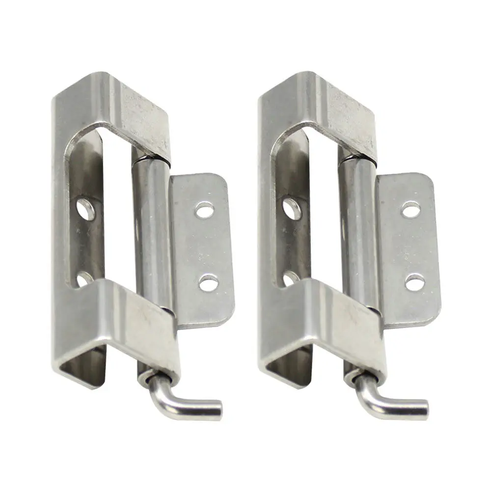 

2Pcs Stainless Steel Metal Hinge Thickened Rust-Resistant Silent Door Loose-Leaf Hinge for Professional Cabinet Door Use Silver