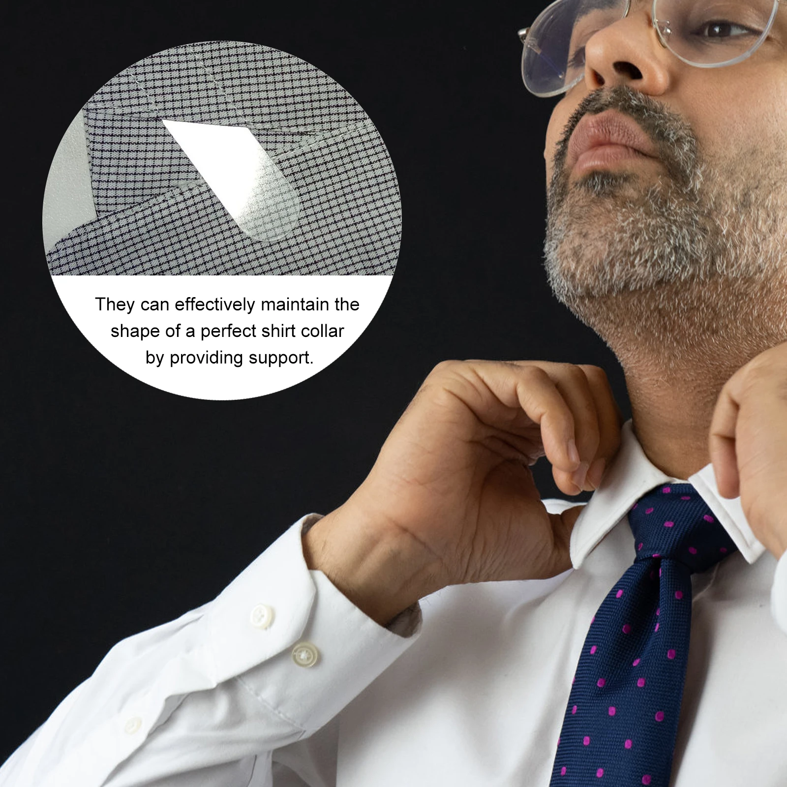 Collier Transparent de qualité Pet, 300 pièces, matériau Durable et réutilisable, Support de col de chemise, accessoires à usage quotidien