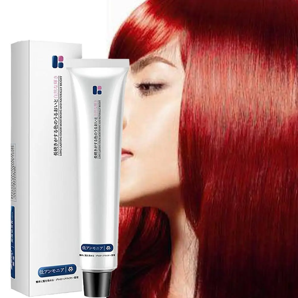 Crema colorante per capelli Tintura permanente per capelli Prodotti per lo styling dei capelli a lunga durata per crema colorante per capelli fai da te spessa, fine, riccia, sottile e diritta