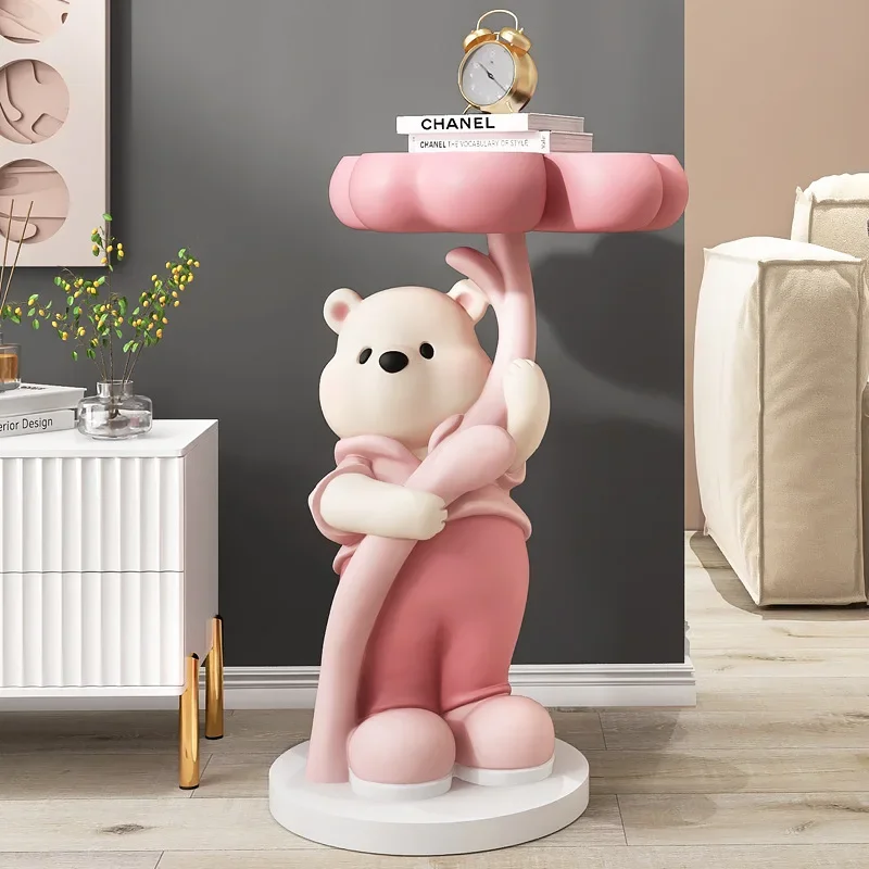 

Hand-Painted Ceramic Tray with Clover Bear for Living Room TV Cabinet Sofa Side Moving House Housewarming Gift