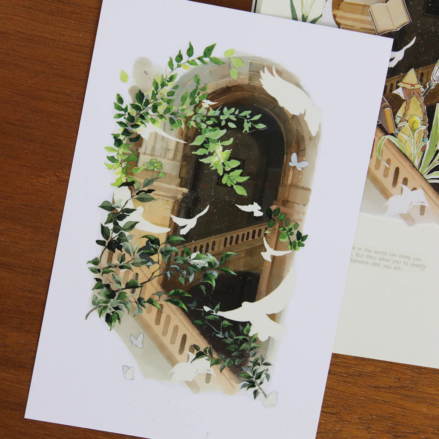 Moodtape. one page bookstore original coffee landscaping collage hand tent tape gooka sticker mood stationery