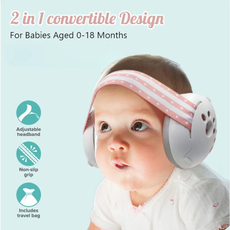 Newly Designed Dual-use Protective Earmuffs Children's Sleep Earmuffs Professional Noise-cancelling and Sound-isolating Earmuffs