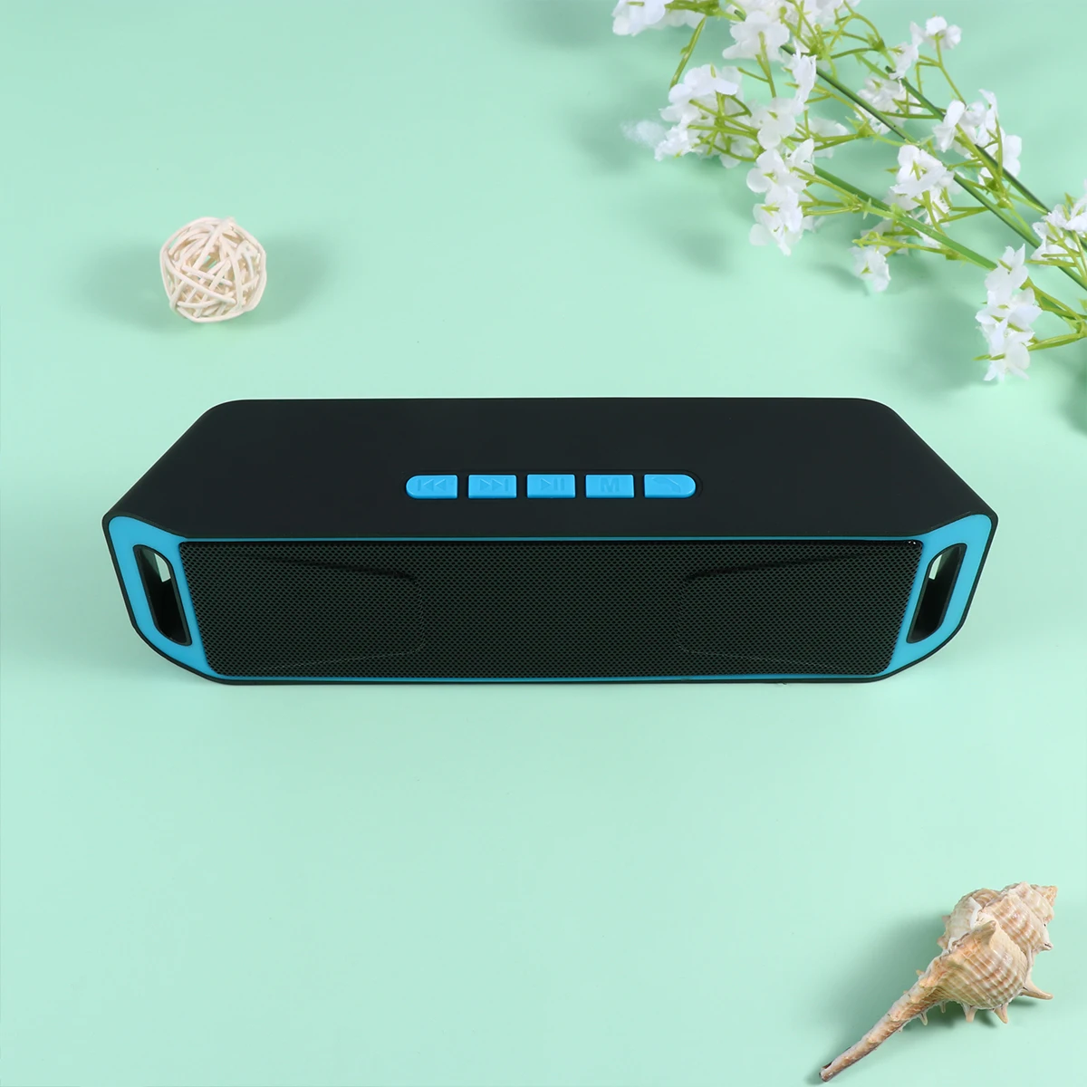 

1PC Wireless Speaker Mini Portable Computer Speaker Dual Horn Subwoofer Stereo Multi-purpose Outdoor Wireless Speaker for