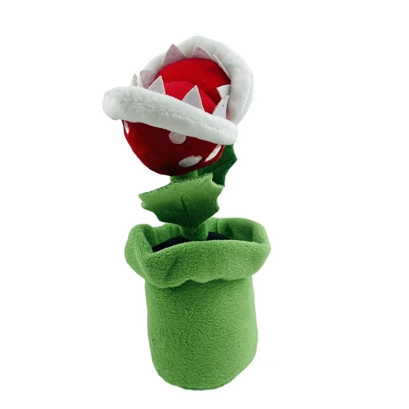 20CM Cartoon Game Peripheral Man-eating Flower Plush Toy Man-eating Potted Big-mouth Flower Plant Doll Birthday and Christmas