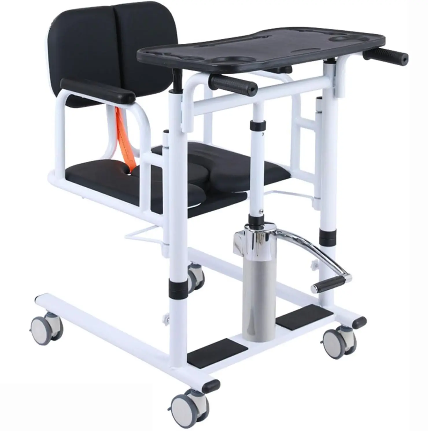 Patient Lift Transfer Chair for Home,180° Split Seat for Elderly,W/Potty,4 in 1 Height Adjustable Patient Transfer, Customized