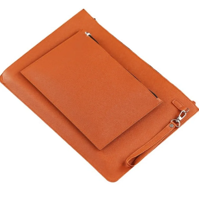 New Multifunctional A4 Conference File Folder Business Stationery Information Leather Bag Contract Zipper Document Storage Clip