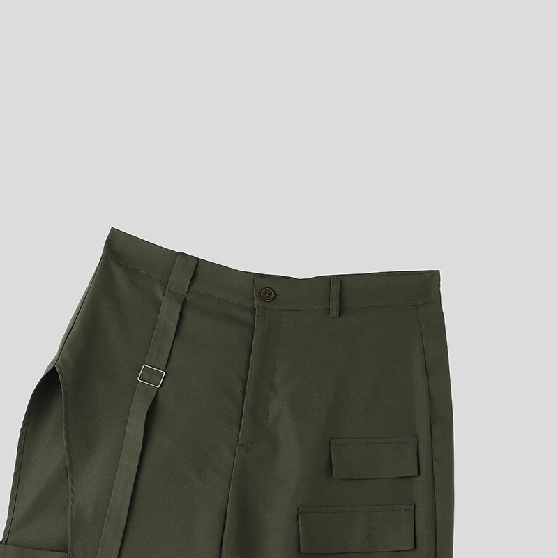 INCERUN Men Pants Solid Button Hollow Out Fashion Cargo Pants For Man Streetwear Joggers 2026 Fashion Casual Trousers Pantalones