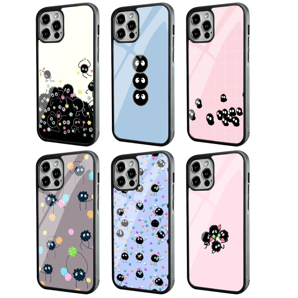 Lovely Soot Sprites Phone Case Strong Magnetic For IPhone 16 15 14 13 Pro Max 11 12 Mini Alex Mirror For Magsafe Wireless