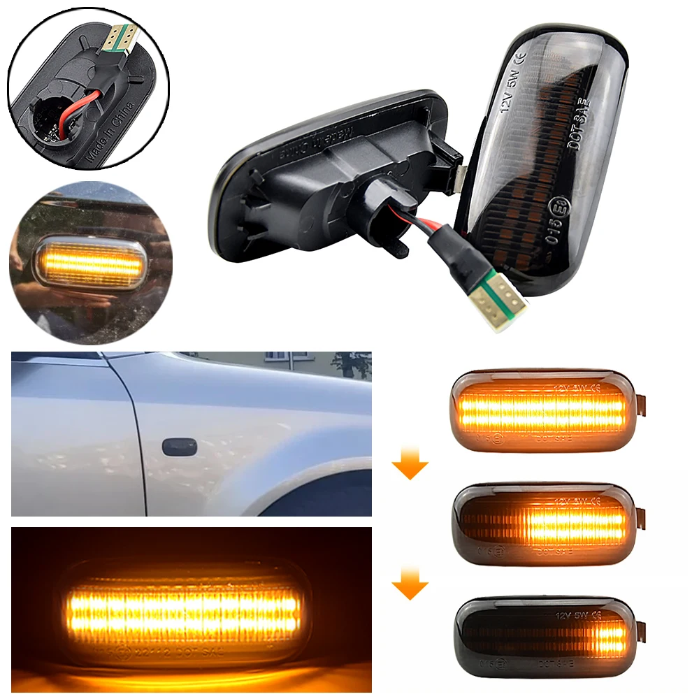 

Side Marker Light Dynamic LED Turn Signal Flashing Indicator For Audi A3 S3 8P A4 B6 B8 B7 S4 RS4 A6 S6 C5 8E0949127
