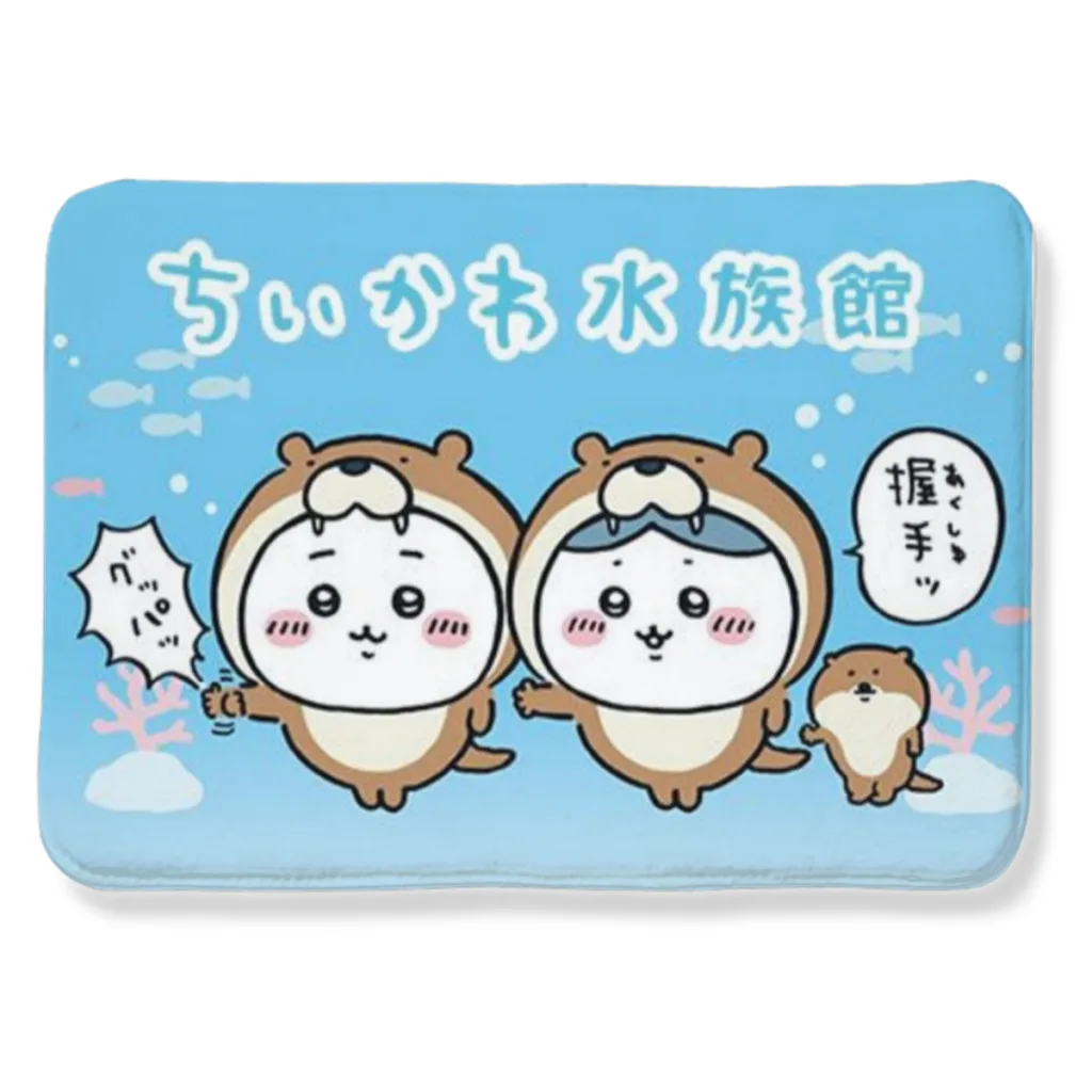 

Cartoon Kawaii Cute Chiikawa Living Room Rug Carpet Flannel Slip Mat Decor Aesthetic