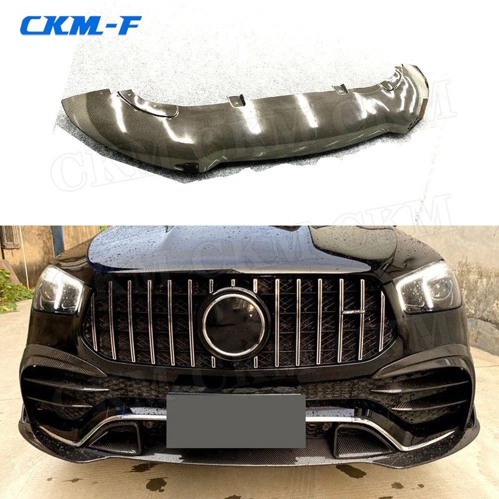 

Dry Carbon Fiber Front Bumper Lip Spoiler for Mercedes Benz GLE Class W167 GLE53 AMG SUV 2020 UP Auto Car Styling