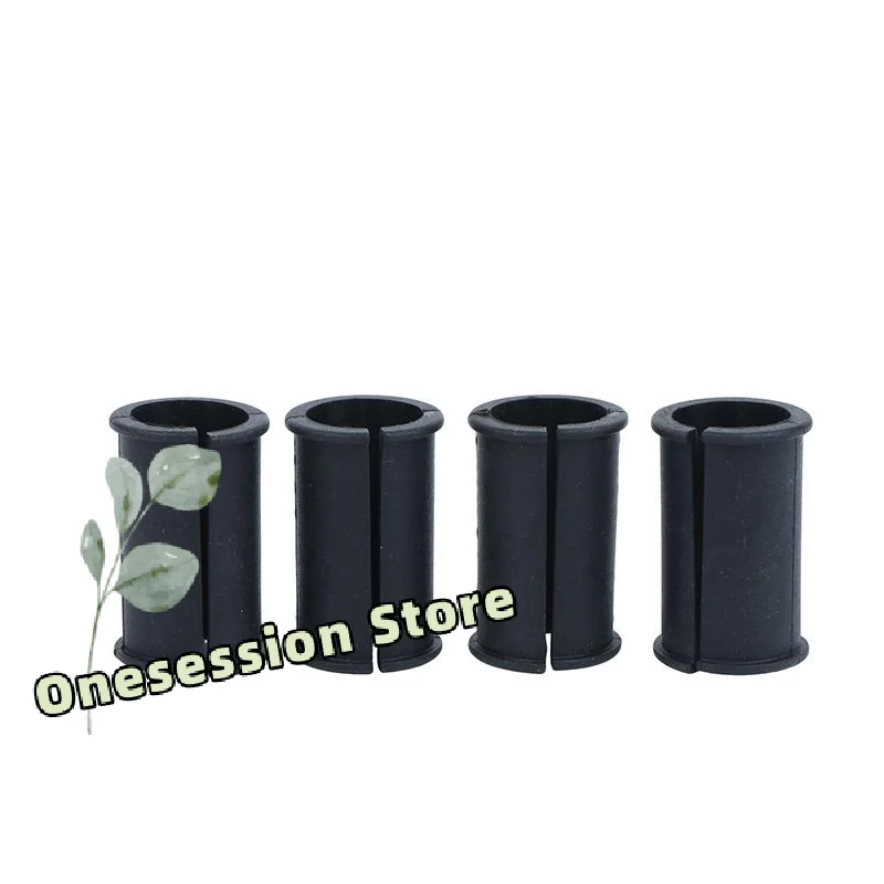4 Pcs Black Rubber Mic Spacer Sleeves High Quality Elastic Anti-Drop for Outdoor Events Broadcast Voice Recording