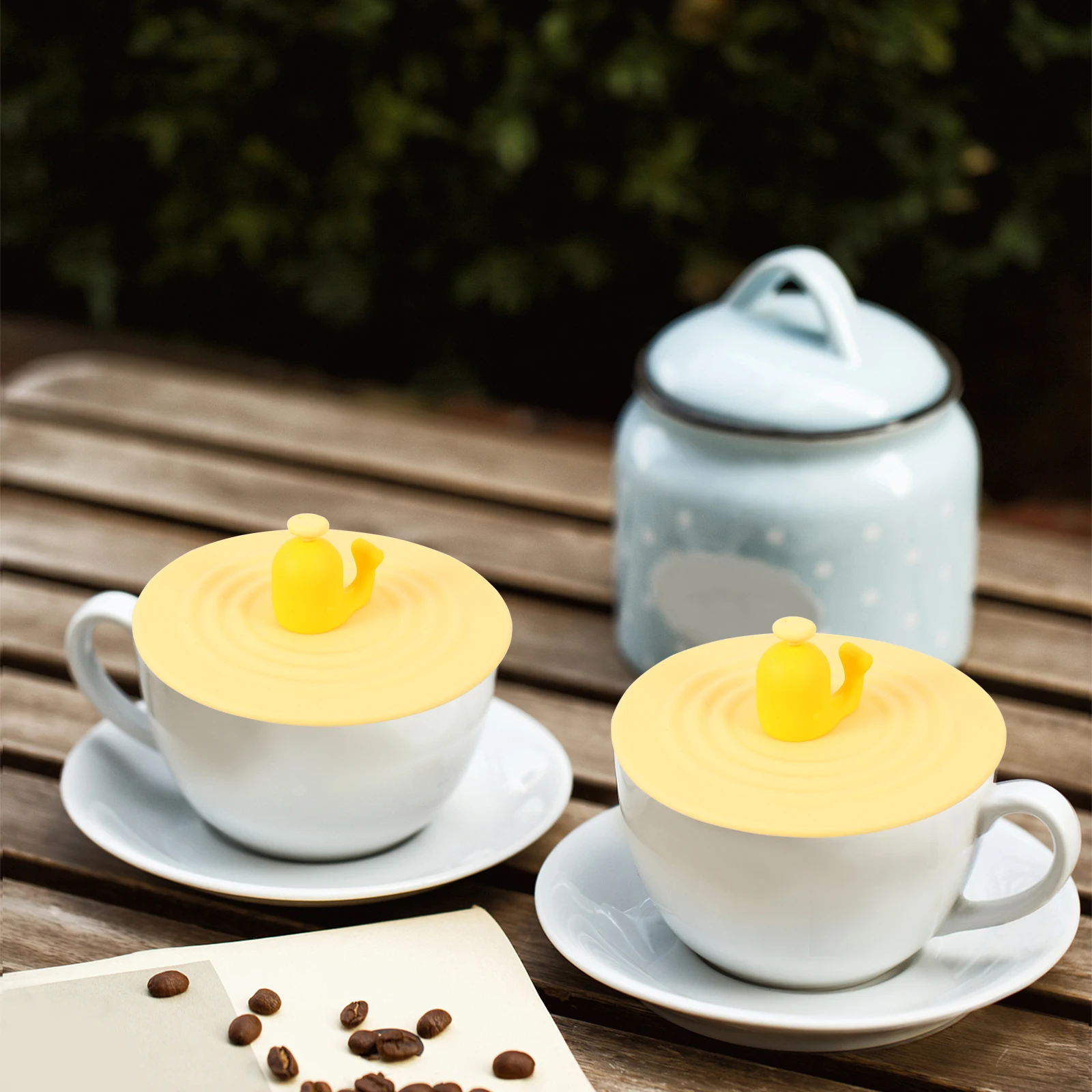 

2 Pcs Leak-proof Cup Lid Dustproof Heat Resistant Mug Bottle Cap Charming Silicone Lip Cover Silica Gel