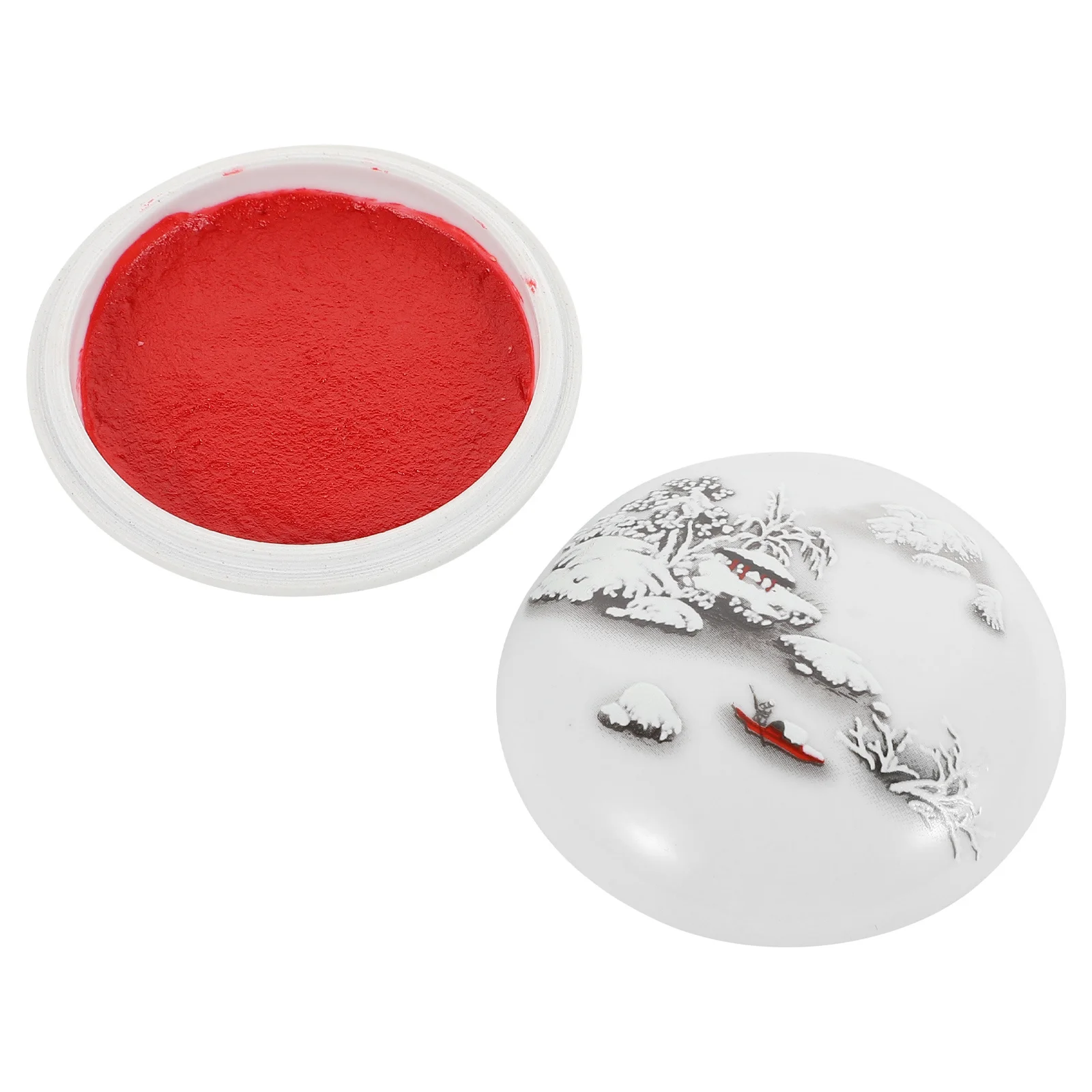 1 قطعة لوحة حبر قسط متعددة الأغراض الخط الصيني توريد لوحة الحبر الحمراء مع صندوق السيراميك Diy بها بنفسك اللوحة الحرفية سجل القصاصات #2