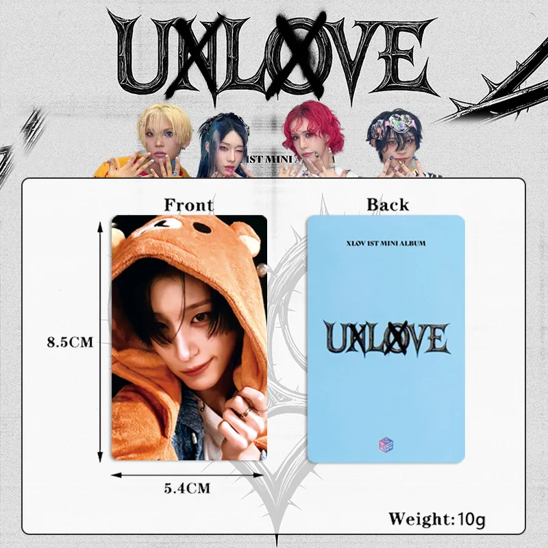XLOV fanplee トレカ 4枚セット ウムティ ルイ ヒョン ハル KPOP XLOV Album I ONE Photocard Fan Signing Card Bonus Card Bright