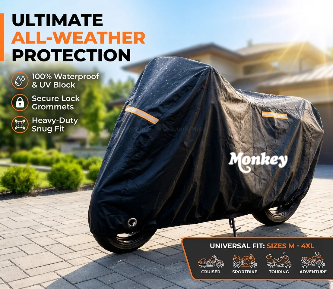 

Водонепроницаемые чехлы для мотоциклов Honda Monkey Z-125 Z125 Z 125 190T, защита от пыли, дождя, снега, УФ-излучения, для использования в помещении и на улице