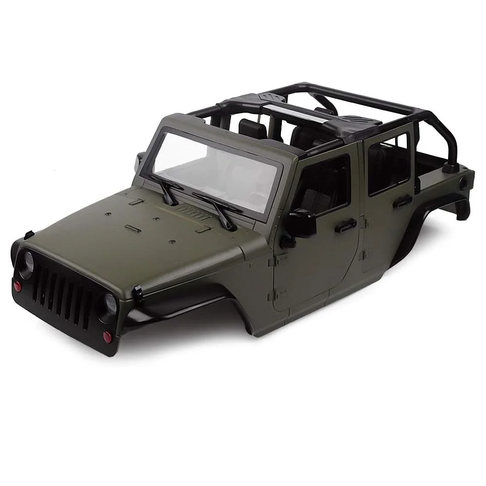 TBSCRC Unassembled Kit 313mm Wheelbase Convertible Open Car Body Shell for 1/10 RC Crawler Axial SCX10 90046 Jeep Wrangler