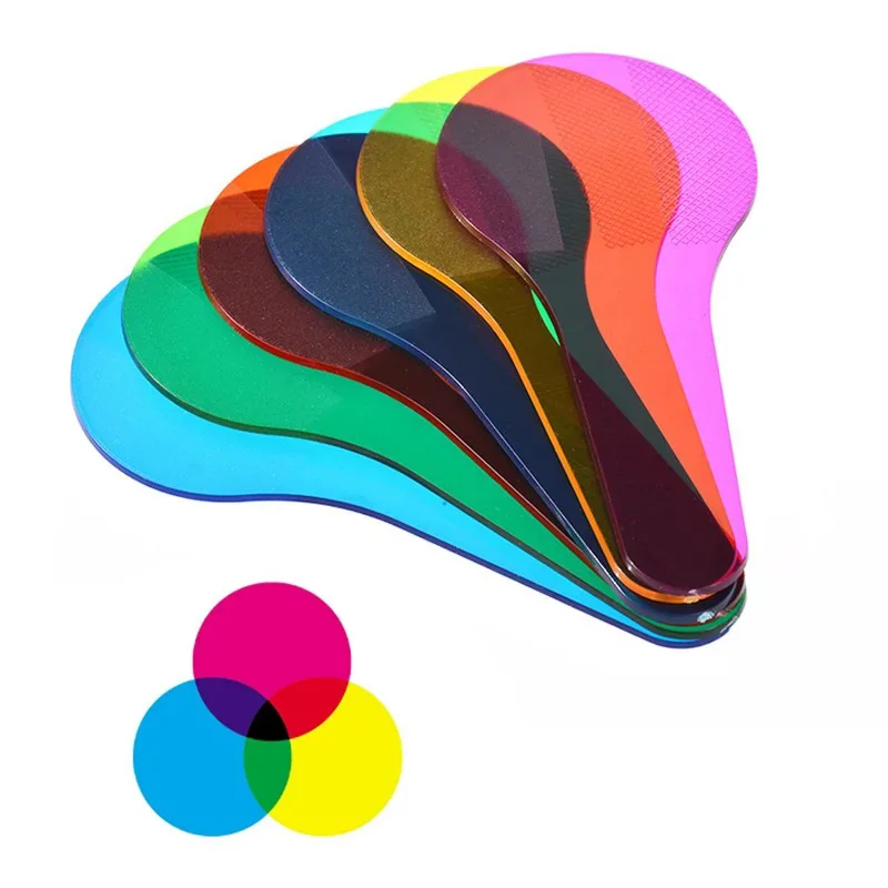 6Pcs Coloring Learning Board Translucent Film Montessori Early Education Color Painting Novelty Funny Puzzle Toys