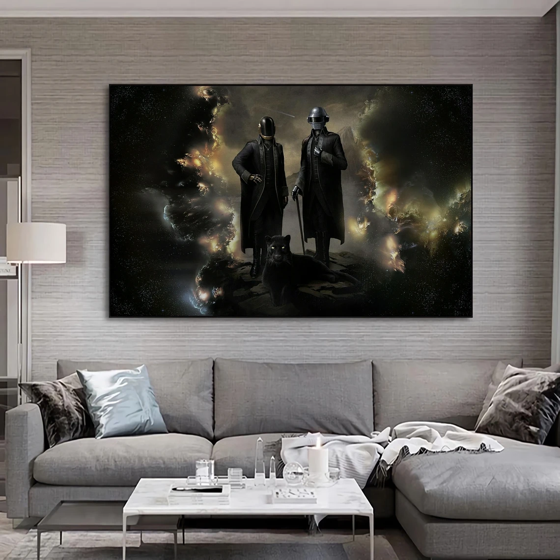 Daft Punk Music Poster Star Poster Canvas Art Print Home Decoration Wall Painting ( No Frame )