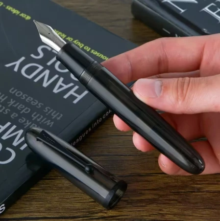 

Jinhao 9019 Limited Transparent Black Fountain Pen #8 EF/F/M Nib Resin Big Size Office Writing Pen with Large Converter