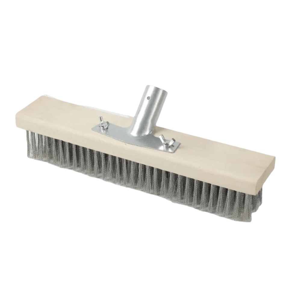 Stainless Steel Wire Broom Brush Corrosion-Resistant Rust-Proof Floor Scrubbing Brush Duty Heavy Weed Moss Remover Garage Floor