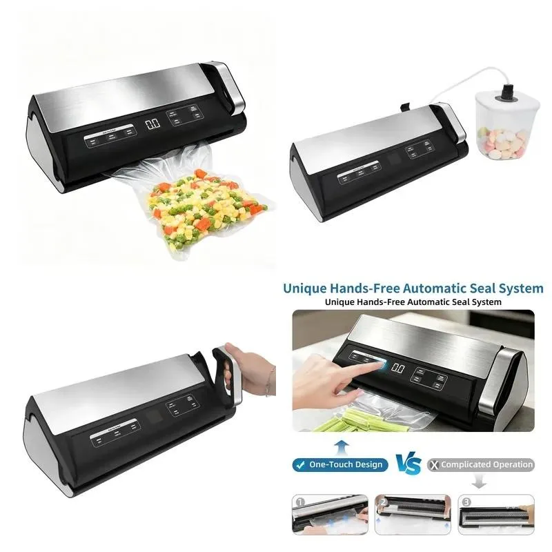 Multi-functional Automatic Food Vacuum Sealer Machine for Household and Commercial Kitchen Packaging
