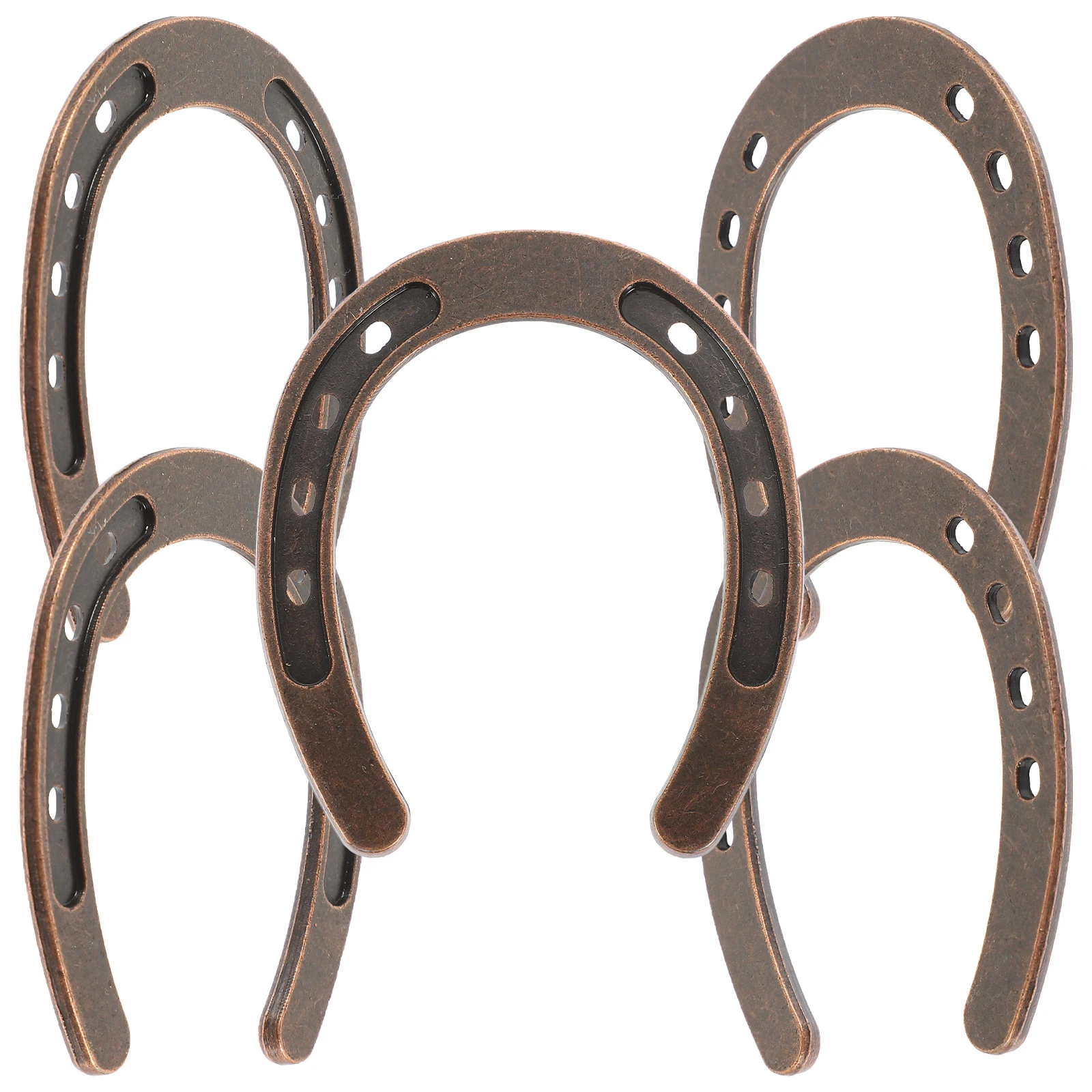 

5 Pcs Sculptures Zinc Alloy Hanging Decor Rustic Wedding Favors Durability Zinc Alloy Horseshoe Model Wall Ornament
