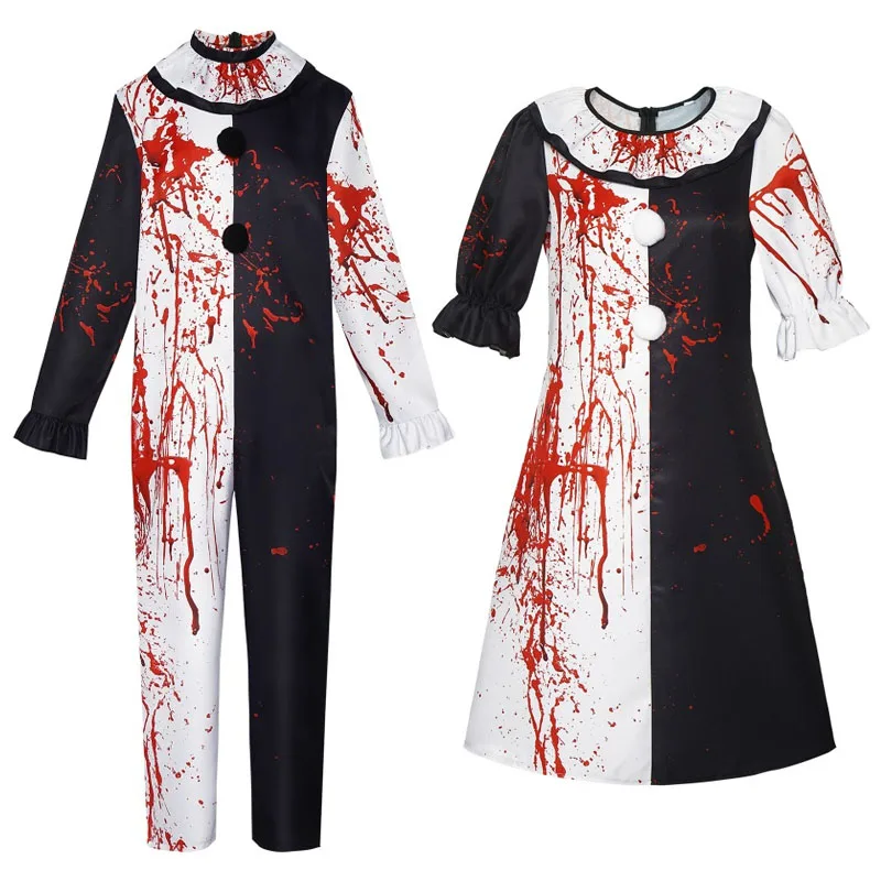 

Art The Clown Cosplay Costume ‌Terrifierr 3 Bloody Outfits Killer Clowns Jumpsuits for Halloween Carnival Party Horror Costumes