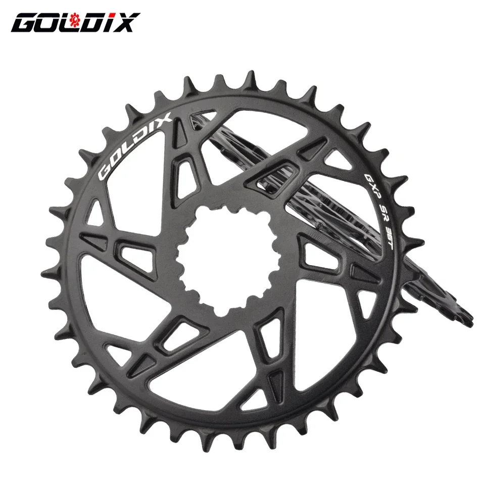 GOLDIX GXPBicycle Chainring 32/34/36/38/40T Wide Narrow Chainwheel Crankset Crown for Sram DUB 11/12S   Single Disc