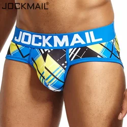 JOCKMAIL Brand Sexy Underwear Men Briefs Plaid Print Fast Drying Slip Hombre Panties Men Bikini Cueca Gay Underwear Penis Hot