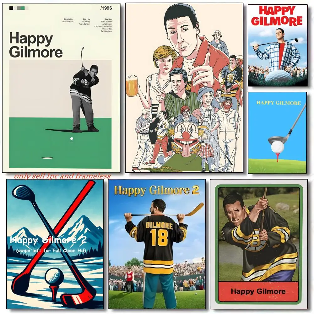 Lustiger Komödienfilm H-Happy Gilmore 2 Poster. Wandkunst-Poster, Gemälde, geeignet für Clubs, Wohnzimmer, Schlafzimmer