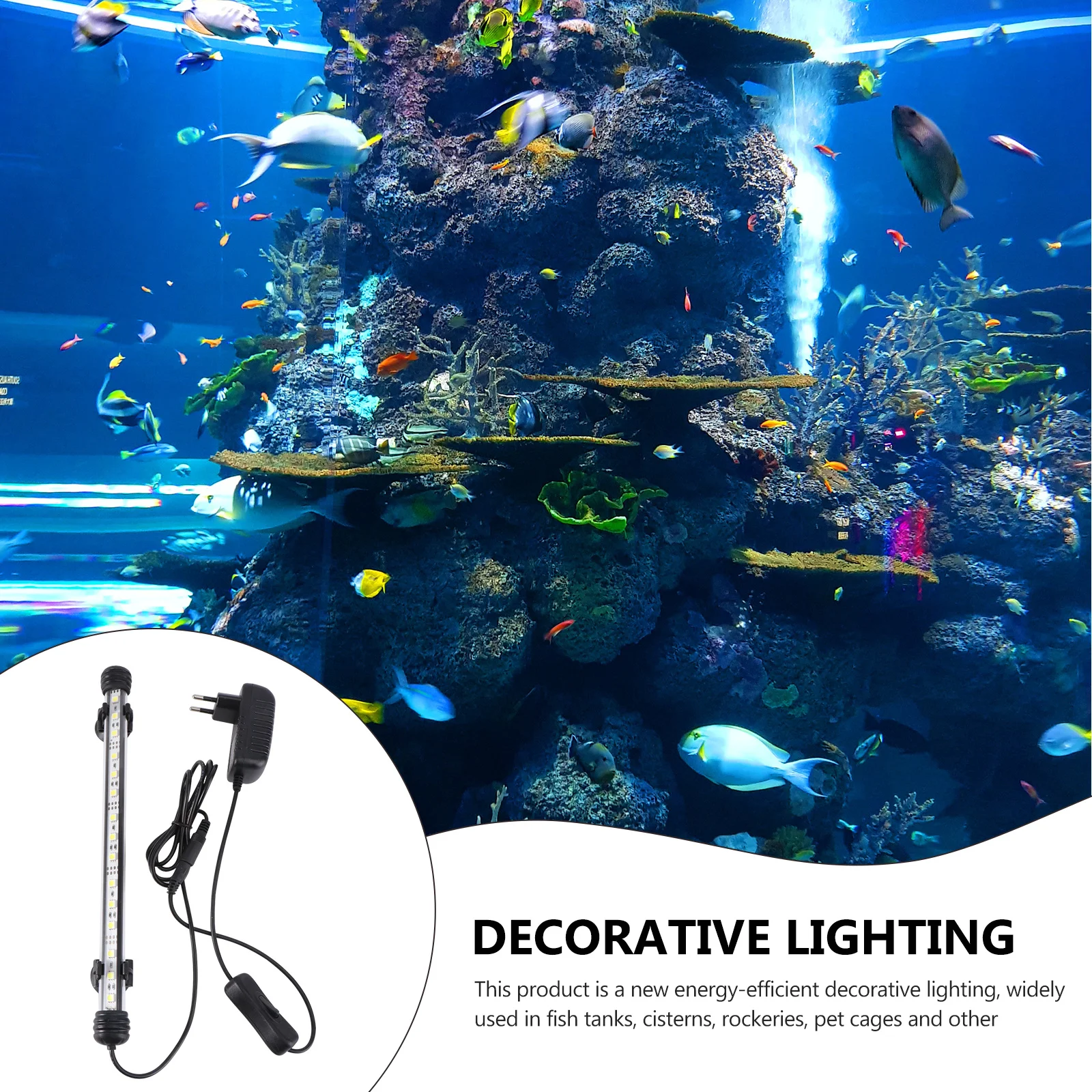 

28cm LED Fish Tank Aquarium Lighting 5050 Smd Rgb Submersible Waterproof Clip Lamp LED Light Underwater