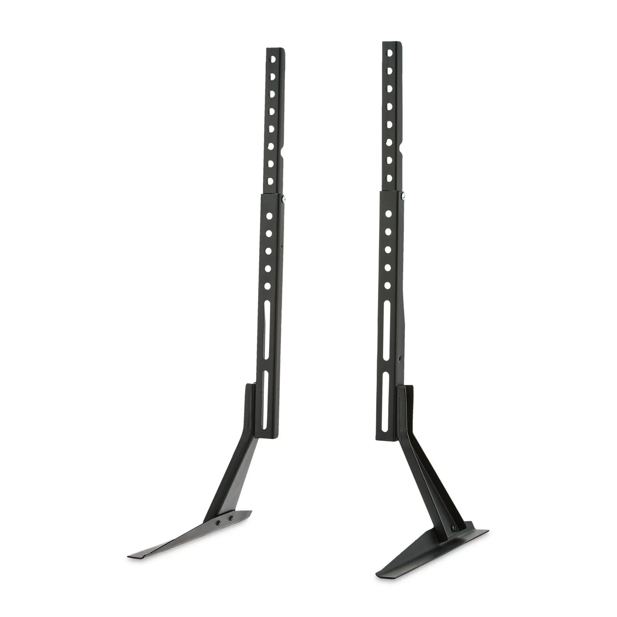 37インチから70インチまでのテレビ用卓上テレビスタンド、最大110ポンドまで対応、ブラック-卓上用金属脚
