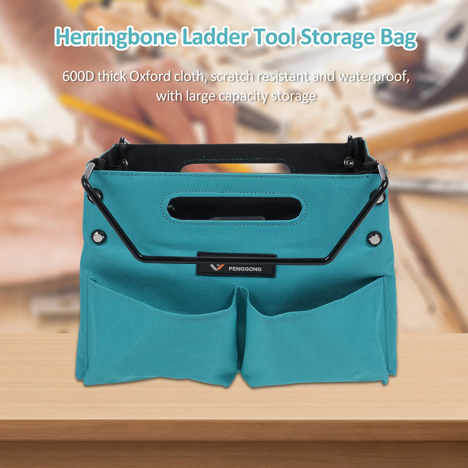 

Многофункциональная сумка для инструментов PENGGONG, портативная складная тканевая сумка, практичная сумка для инструментов, сумка для хранения инструментов с лестницей в елочку